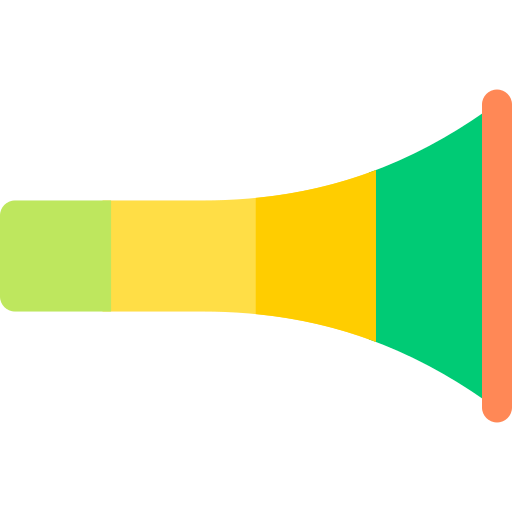 vuvuzela Basic Rounded Flat icoon