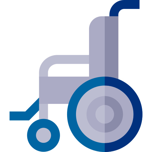 rolstoel Basic Straight Flat icoon