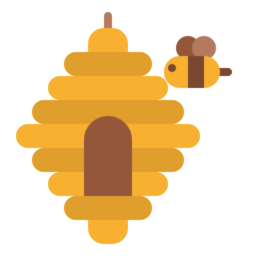 Bee hive Iconixar Flat icon