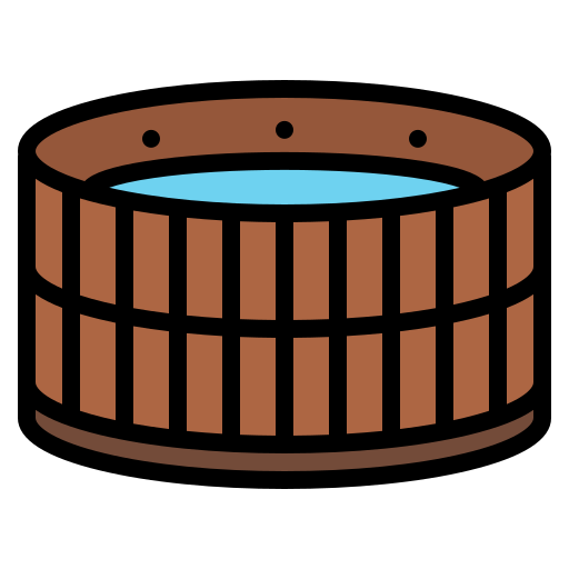 Hot tub Iconixar Lineal Color icon