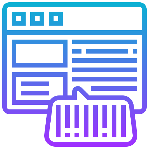 code à barre Meticulous Gradient Icône