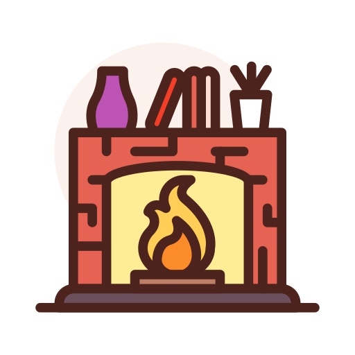 Fireplace Darius Dan Lineal Color icon