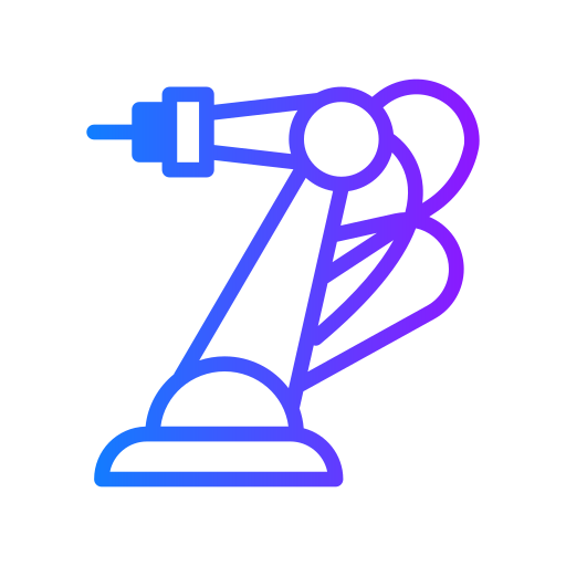 brazo robotico Generic Gradient icono