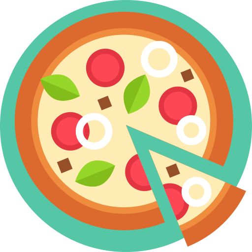 pizza Detailed Flat Circular Flat Ícone