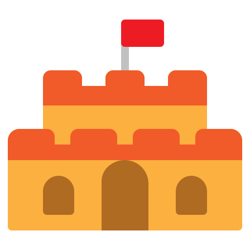 zamek z piasku Generic Flat ikona