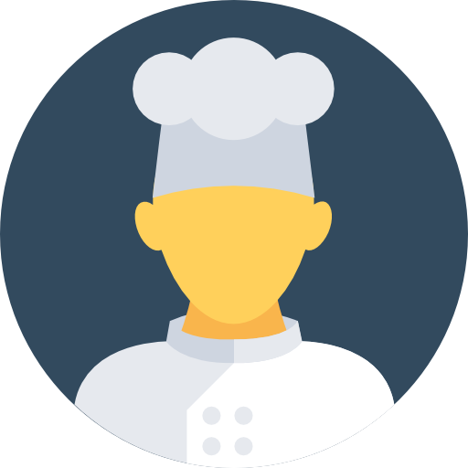 cocinero Flat Color Circular icono