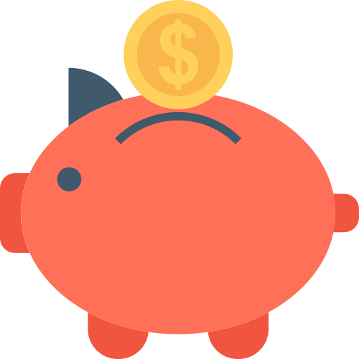 Piggy bank Flat Color Flat icon