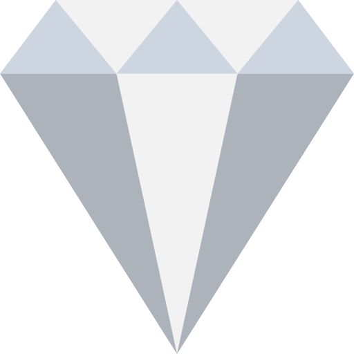 diamante Flat Color Flat icono