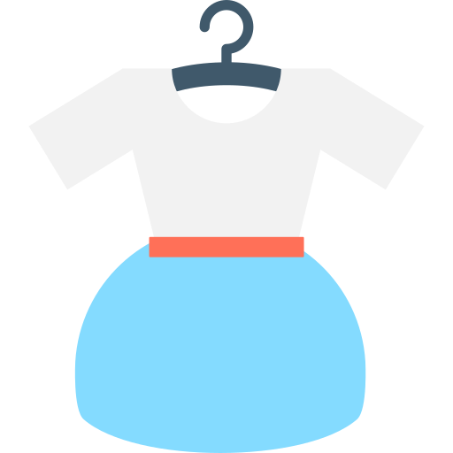 sukienka Flat Color Flat ikona