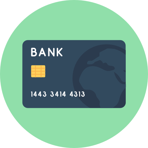 신용 카드 Flat Color Circular icon