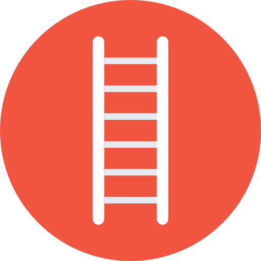 escalera Flat Color Circular icono