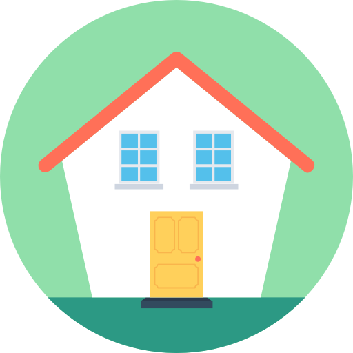 haus Flat Color Circular icon