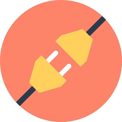 プラグ Flat Color Circular icon