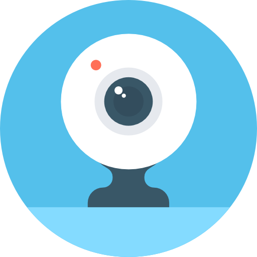 webcam Flat Color Circular Icône