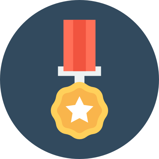 Medal Flat Color Circular icon