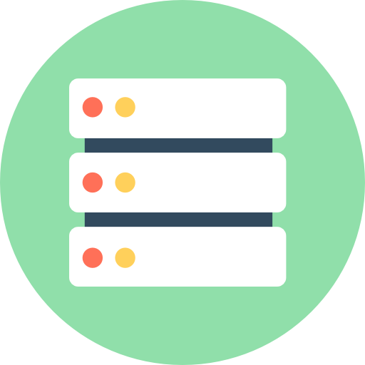 Server Flat Color Circular icon