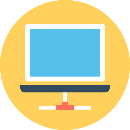 Laptop Flat Color Circular icon