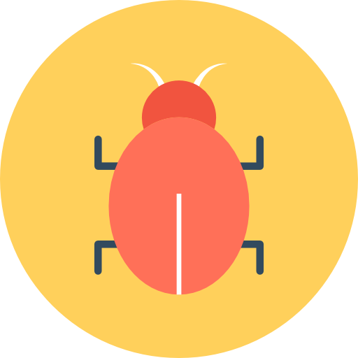 Bug Flat Color Circular icon