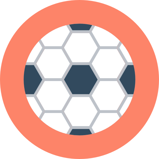 voetbal Flat Color Circular icoon