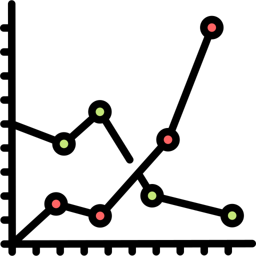 gráfico de líneas Special Lineal color icono