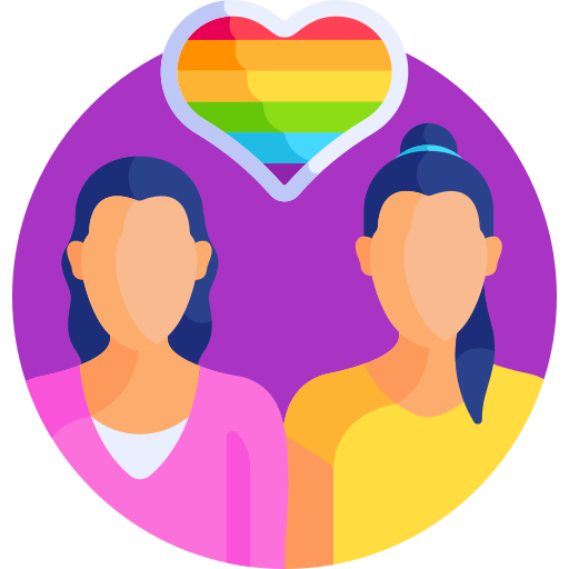 Lesbian Detailed Flat Circular Flat icon