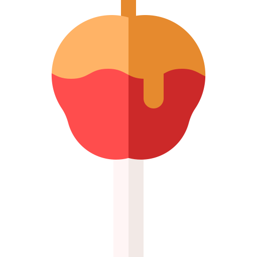 manzana de caramelo Basic Straight Flat icono