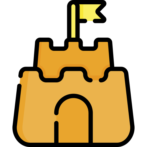 Sand castle Special Lineal color icon