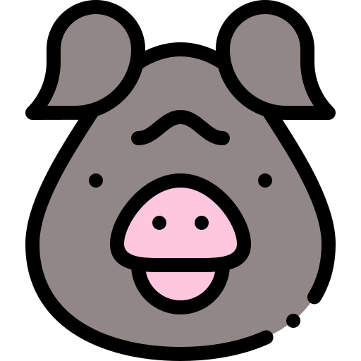 wildschwein Detailed Rounded Lineal color icon