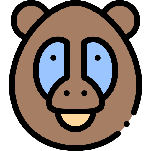 Mandrill Detailed Rounded Lineal color icon