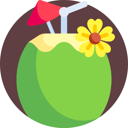 kokos drankje Detailed Flat Circular Flat icoon