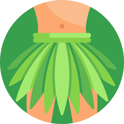 Гавайская юбка Detailed Flat Circular Flat иконка