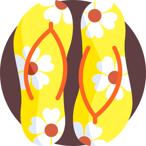 pantofole Detailed Flat Circular Flat icona