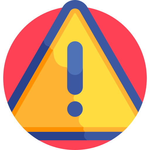 Caution sign Detailed Flat Circular Flat icon