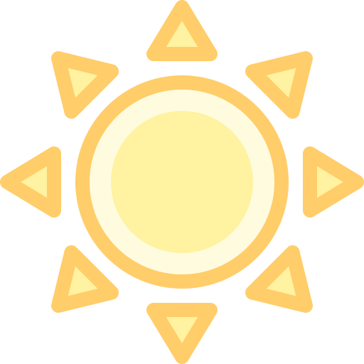 태양 Detailed color Lineal color icon
