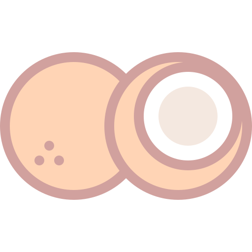 코코넛 음료 Detailed color Lineal color icon