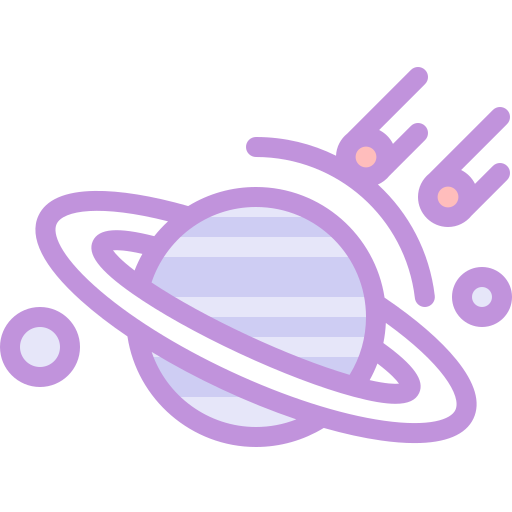 행성 Detailed color Lineal color icon
