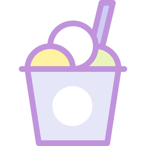crème glacée Detailed color Lineal color Icône