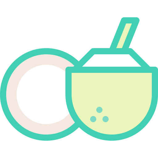 Coconut drink Detailed color Lineal color icon
