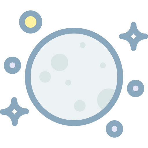 満月 Detailed color Lineal color icon