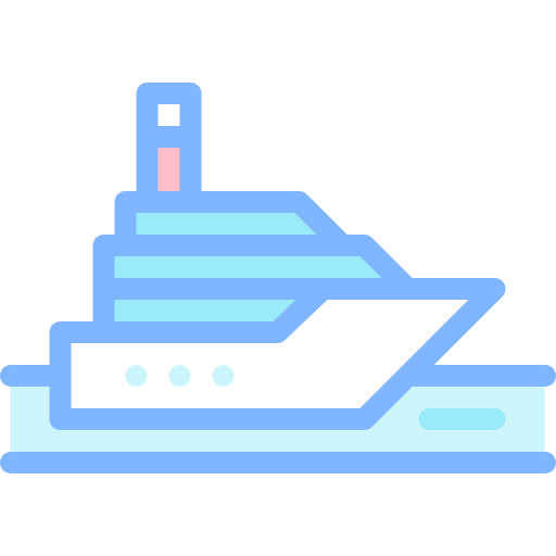 Яхта Detailed color Lineal color иконка