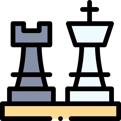 체스 말 Detailed Rounded Lineal color icon