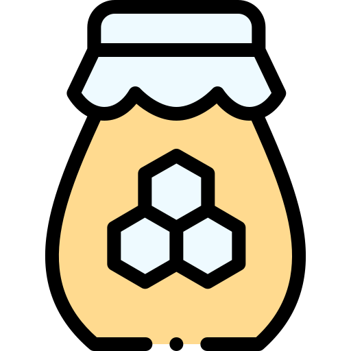 Honey jar Detailed Rounded Lineal color icon