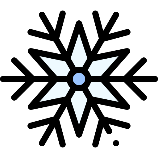 Snowflake Detailed Rounded Lineal color icon