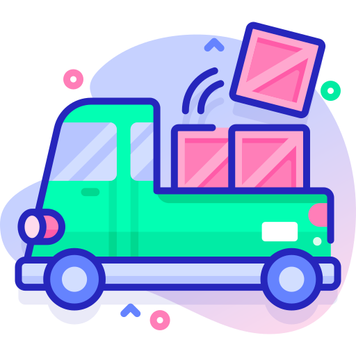 Delivery truck Special Ungravity Lineal color icon