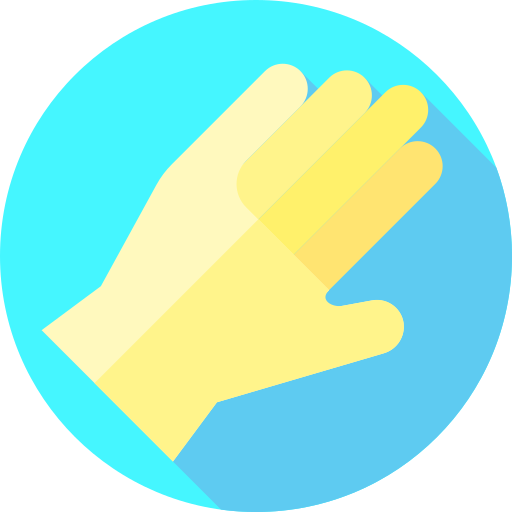 guantes de goma Flat Circular Flat icono