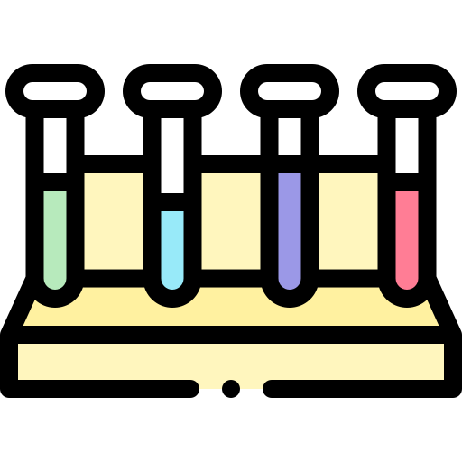 Test tubes Detailed Rounded Lineal color icon