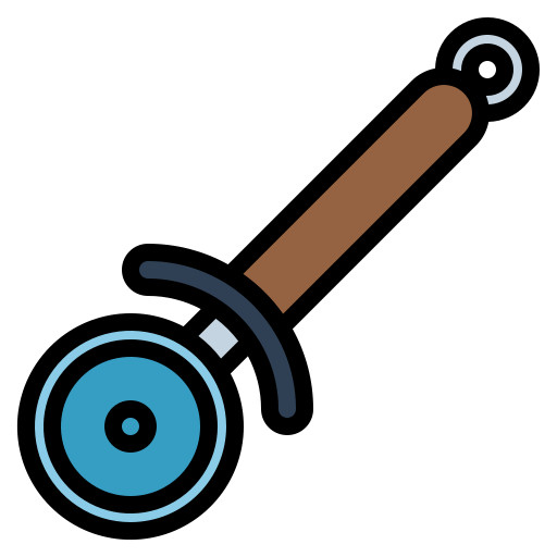 Pizza cutter Ultimatearm Lineal Color icon