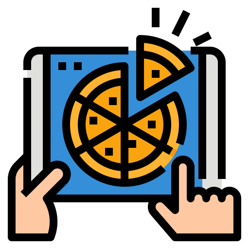 pizza Aphiradee (monkik) Lineal Color ikona