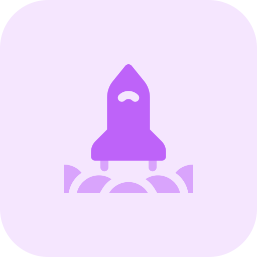 Rocket Pixel Perfect Tritone icon