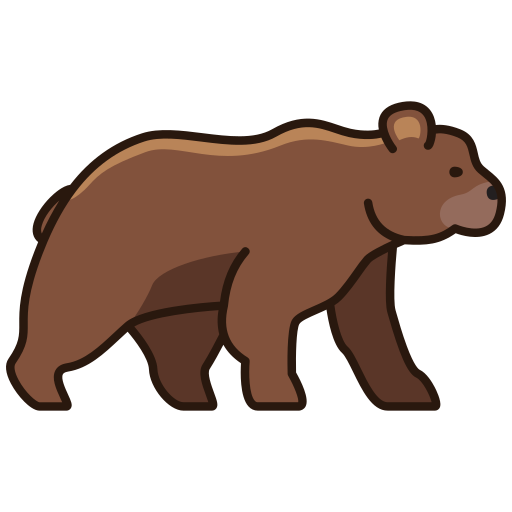 Bear Generic Outline Color icon